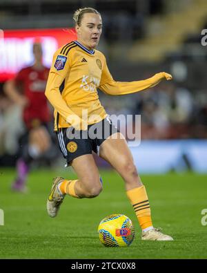 Leigh Sports Village, Manchester, Regno Unito. 14 dicembre 2023. Fa Womens League Cup Football, Manchester United contro Leicester City; Courtney Nevin di Leicester City Women Credit: Action Plus Sports/Alamy Live News Foto Stock