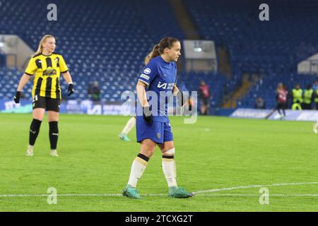 Londra, Regno Unito. 14 dicembre 2023. Stamford Bridge, Inghilterra, 14 dicembre 2023: Fran Kirby (Chelsea 14) durante la partita tra Chelsea e BK Häcken a Stamford Bridge, Londra, Inghilterra. (Bettina Weissensteiner/SPP) credito: SPP Sport Press Photo. /Alamy Live News Foto Stock