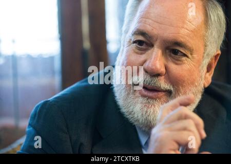 Madrid 04-10-2014 intervista al Ministro dell'Agricoltura Miguel Arias Cañete -..... Foto: Angel de Antonio .... ARCHDC. Crediti: Album / Archivo ABC / Ángel de Antonio Foto Stock