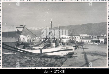 12/31/1949. La Sierra Nevada di Granada dal porto di Motril. Crediti: Album / Archivo ABC Foto Stock
