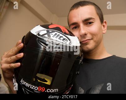 03/25/2010. Madrid. Spagna. Intervista al campione di motociclette e al pilota del team Yamaha Jorge Lorenzo. Foto: Di San Bernardo. ArchDC. Crediti: Album / Archivo ABC / Eduardo San Bernardo Foto Stock