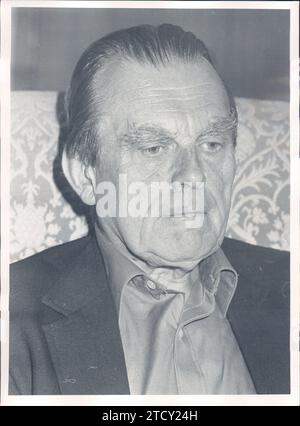 07/10/1981. Premio Nobel Czeslaw Milosz durante la sua visita a Madrid. Crediti: Album / Archivo ABC / Teodoro Naranjo Domínguez Foto Stock
