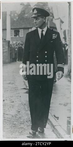 04/01/1947. Principe Filippo di Grecia, che sarebbe poi diventato il marito della regina Elisabetta II d'Inghilterra. Crediti: Album / Archivo ABC Foto Stock