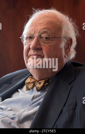 Madrid, 29/05/2017. Intervista al premio Nobel per l'economia Angus Deaton presso la BBVA Foundation. Foto: Di San Bernardo Archdc. Crediti: Album / Archivo ABC / Eduardo San Bernardo Foto Stock