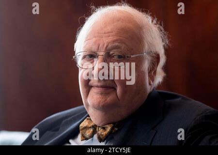 Madrid, 29/05/2017. Intervista al premio Nobel per l'economia Angus Deaton presso la BBVA Foundation. Foto: Di San Bernardo Archdc. Crediti: Album / Archivo ABC / Eduardo San Bernardo Foto Stock