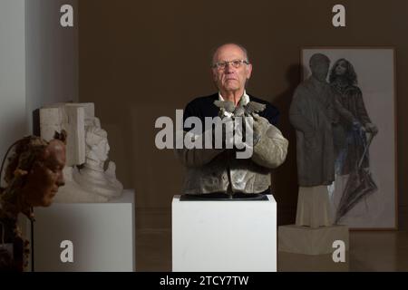 Madrid, 01/08/2016. Lo scultore Julio López Hernández, presso l'Accademia delle Arti di San Fernando, dove sta preparando la sua prossima mostra. Foto: Isabel Permuy ARCHDC. Crediti: Album / Archivo ABC / Isabel B Permuy Foto Stock