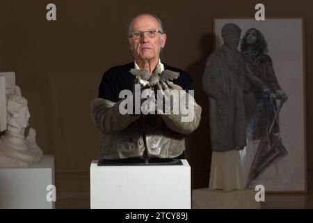 Madrid, 01/08/2016. Lo scultore Julio López Hernández, presso l'Accademia delle Arti di San Fernando, dove sta preparando la sua prossima mostra. Foto: Isabel Permuy ARCHDC. Crediti: Album / Archivo ABC / Isabel B Permuy Foto Stock