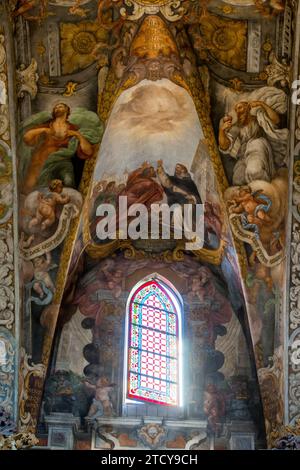 Valencia, 02/04/2016. Gli affreschi della chiesa di San Nicolás, restaurati dopo tre anni di lavoro, utilizzando le tecniche più avanzate. Foto: Mikel Ponce ARCHDC. Crediti: Album / Archivo ABC / Mikel Ponce Foto Stock