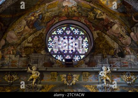 Valencia, 02/04/2016. Gli affreschi della chiesa di San Nicolás, restaurati dopo tre anni di lavoro, utilizzando le tecniche più avanzate. Foto: Mikel Ponce ARCHDC. Crediti: Album / Archivo ABC / Mikel Ponce Foto Stock