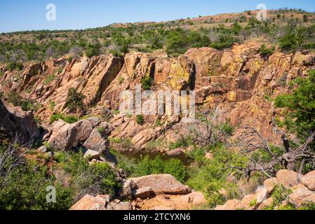 Wichita Mountains National Wildlife Refuge, riserva naturale in Oklahoma Foto Stock