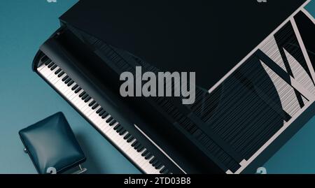 Primo piano tastiera grande piano tasti sfondo. Foto Stock