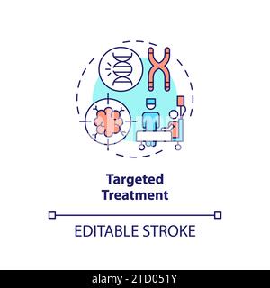 Concetto di icona di trattamento mirato semplice e colorato Illustrazione Vettoriale