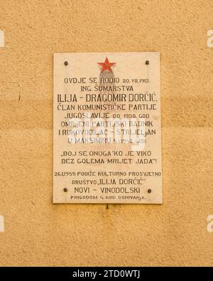 Novi Vinodolski, Croazia - 11 settembre 2023. Un secondo memoriale della guerra mondiale nella città costiera di Novi Vinodolski, Primorje-Gorski Kotar County Foto Stock