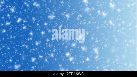 sfondo astratto con motivo neve su sfondo blu Foto Stock