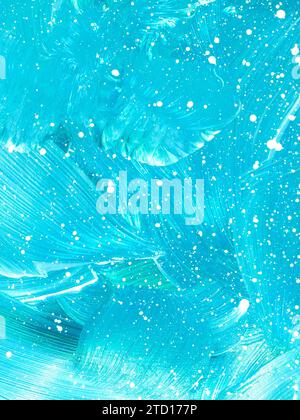 Turchese pittura astratta, arte creativa pittura a mano sfondo, pennello texture, oceano astratto, pittura acrilica su tela. Arte moderna Contemporaneo Foto Stock