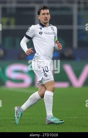 Milano, 12 dicembre 2023. Mikel Oyarzabal della Real Sociedad durante la partita di UEFA Champions League a Giuseppe Meazza, Milano. Il credito fotografico dovrebbe leggere: Jonathan Moscrop / Sportimage Foto Stock