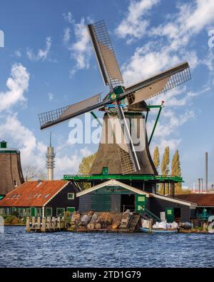 Splendida vista di Zaanse Schans, Amsterdam, Olanda Foto Stock