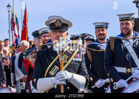 I veterani ricordano l'operazione Chariot: Un raid contro i porti tedeschi occupati di St Nazaire mirava a neutralizzare la loro capacità di lanciare attacchi nella seconda guerra mondiale Foto Stock