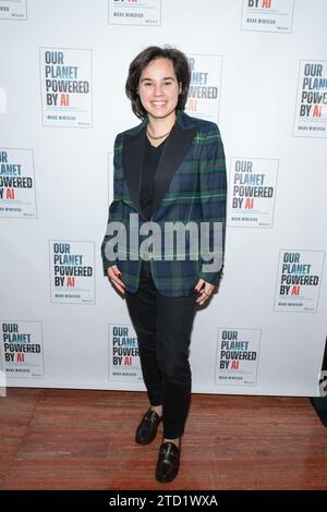 Elena Gibbs partecipa al lancio del libro di Mark Minevich "Our Planet Powered by ai" in una residenza privata a New York, New York, il 14 dicembre 2023 (foto di David Warren/Sipa? USA) Foto Stock