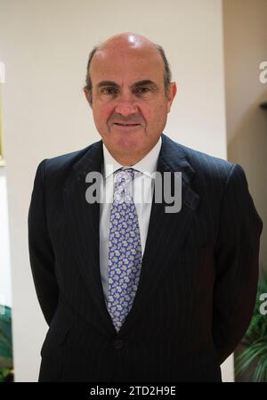 Madrid, 20/11/2015. Intervista a Luis de Guindos, ministro dell'economia. Foto: Ángel de Antonio Archcdc. Crediti: Album / Archivo ABC / Ángel de Antonio Foto Stock