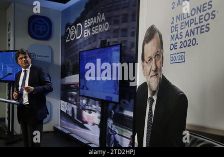 Madrid, 11/30/2015. Presentazione di Jorge Moragas della campagna elettorale del PP per le prossime elezioni generali. Foto: Jaime García ARCHDC. Crediti: Album / Archivo ABC / Jaime García Foto Stock