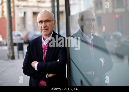 Barcellona, 12/08/2015. Intervista a Josep Antoni Duran i Lleida, candidato dell'Unio Democratica per Barcellona alle elezioni generali del 20D.. Foto: Inés Baucells. ARCHDC. Crediti: Album / Archivo ABC / Ines Baucells Foto Stock