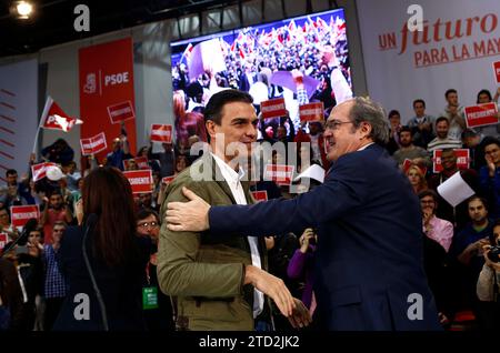 Madrid, 12/03/2015. Pedro Sánchez all'inizio della campagna elettorale del PSOE. Foto: Oscar del Pozo Archdc. Crediti: Album / Archivo ABC / Oscar del Pozo Foto Stock