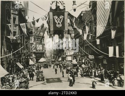 Berlino (Germania), 06/16/1913. Celebrazioni per il giubileo dell'imperatore Guglielmo II su Friedrichstrasse. Crediti: Album / Archivo ABC Foto Stock