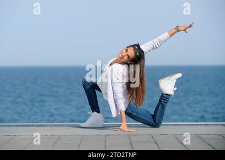 Barcellona, 14/05/2015. Intervista con la nuotatrice sincronizzata Ona Carbonell. Foto: Inés Baucells ARCHDC. Crediti: Album / Archivo ABC / Inés Baucells Foto Stock