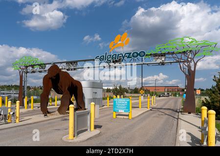 Ingresso allo zoo di Calgary. Calgary, Alberta, Canada Foto Stock