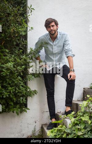 Madrid, 07/02/2019. Intervista con il cantante Álvaro Soler. Foto: Isabel Permuy Archdc. Crediti: Album / Archivo ABC / Isabel B Permuy Foto Stock