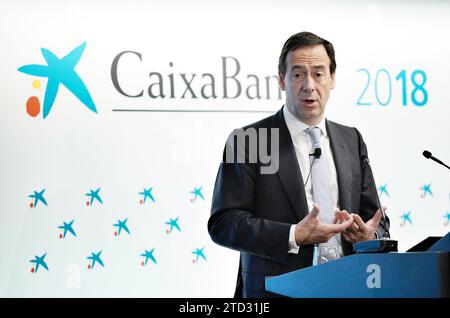 Valencia, 02/01/2019. Presentazione dei risultati di Cixabank. Foto: Mikel Ponce. ARCHDC. Crediti: Album / Archivo ABC / Mikel Ponce Foto Stock