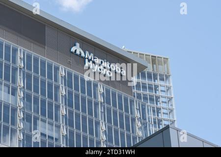 Sede centrale della Manitoba Hydro a Winnipeg, Manitoba, Canada Foto Stock