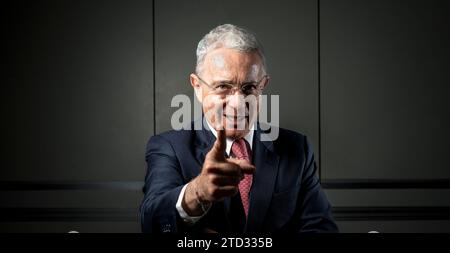 Madrid, 06/27/2019. Intervista a Álvaro Uribe, ex presidente della Colombia. Foto: Ignacio Gil. ArchDC. Crediti: Album / Archivo ABC / Ignacio Gil Foto Stock