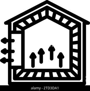 icona della linea di energia della massa termica illustrazione vettoriale Illustrazione Vettoriale