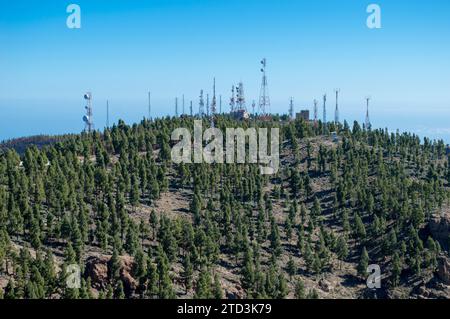 Vista desde el mirador del Pico de las Nieves Foto Stock