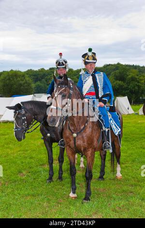 Bivacco ussaro a Hoefgen, vicino a Grimma Foto Stock