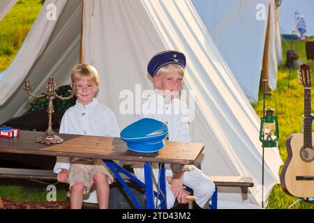 Bivacco ussaro a Hoefgen, vicino a Grimma Foto Stock