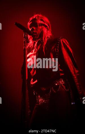 Copenhagen, Danimarca. 12 novembre 2023. Il cantante e musicista americano Yves Tumor esegue un concerto dal vivo al VEGA di Copenaghen. (Foto: Gonzales Photo - Thomas Rasmussen). Foto Stock