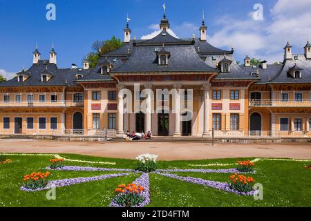 Pillnitz Palace Park in primavera Foto Stock