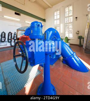 Centrale idroelettrica Dorfhain, turbine Francis Foto Stock