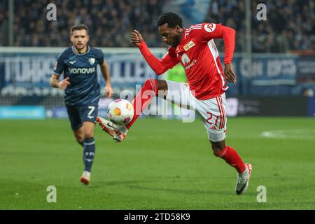 1) Bundesliga - VfL Bochum - Union Berlin AM 16.12.2023 im Vonovia Ruhrstadion in Bochum Sheraldo Becker (Union Berlin 27) foto: Osnapix DFL Regulations proibisce qualsiasi uso di fotografie come sequenze di immagini e/o quasi-video Foto Stock