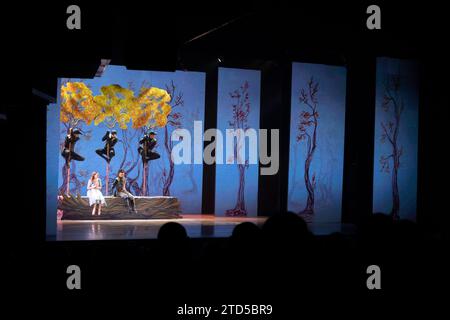 Una performance di balletto della regina delle nevi (Snedronningen) si tenne presso la Tivoli Concert Hall, (Koncertsalen) nei giardini di Tivoli durante la Julemarked, (C Foto Stock