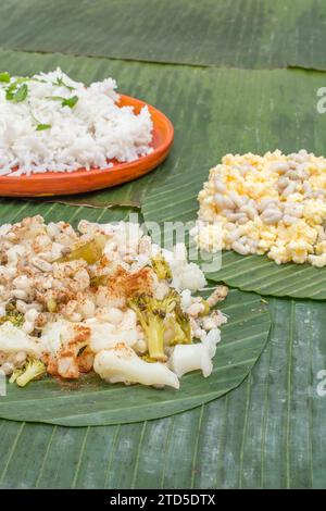 Formiche e uova di formiche sono un cibo di strada comune in Thailandia dove Kai Mod Dang (uova di formica rossa) sono in vendita quando in stagione. Per insetti commestibili / entomofagia. Foto Stock