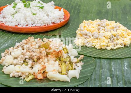 Formiche e uova di formiche sono un cibo di strada comune in Thailandia dove Kai Mod Dang (uova di formica rossa) sono in vendita quando in stagione. Per insetti commestibili / entomofagia. Foto Stock