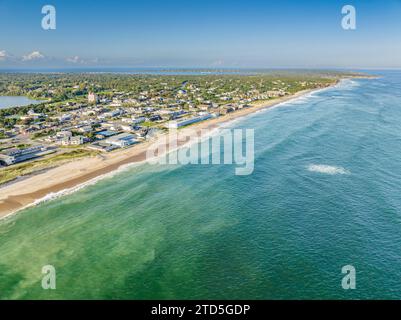 vista aerea di montauk e punti a est Foto Stock