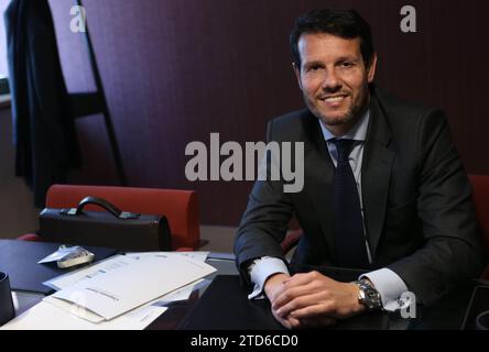 Madrid, 03/10/2015. Intervista a Eduardo Currás, direttore del settore del Banco de Sabadell. Foto: Ernesto Agudo. ARCHDC. Crediti: Album / Archivo ABC / Ernesto Agudo Foto Stock