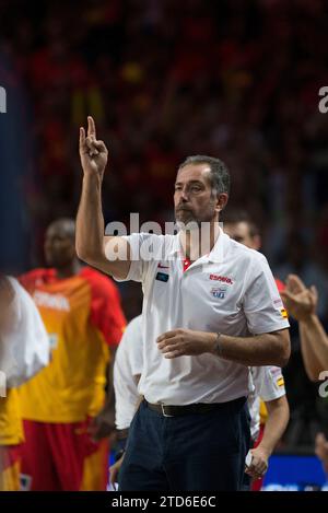 Madrid, 10 settembre 2014. Mundobasket 2014. Spagna - Francia. Nell'immagine: Foto: Ignacio Gil...Archdc. Crediti: Album / Archivo ABC / Ignacio Gil Foto Stock