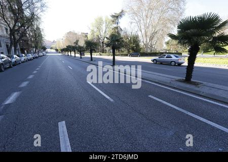 Madrid, 04/02/2015. Strade di Madrid vuote di traffico, in occasione della settimana Santa. Foto: Jaime García ARCHDC. Crediti: Album / Archivo ABC / Jaime García,Jaime García Foto Stock