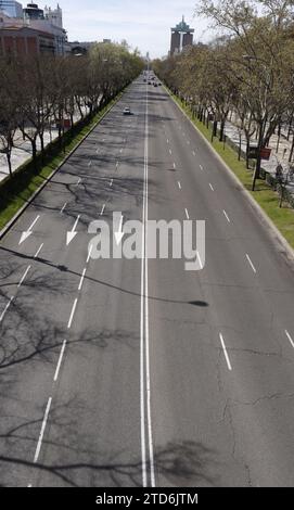 Madrid, 04/02/2015. Strade di Madrid vuote di traffico, in occasione della settimana Santa. Foto: Jaime García ARCHDC. Crediti: Album / Archivo ABC / Jaime García,Jaime García Foto Stock